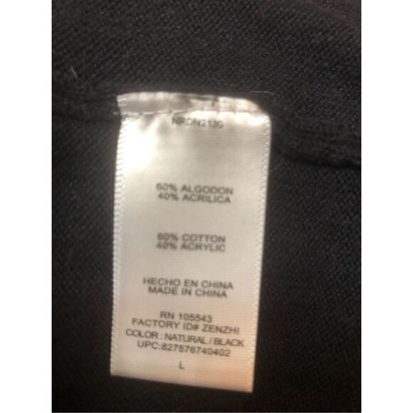 Narcisco Rodriguez Colorblock Turtleneck Sweater Dress Black Cream Size Large - Picture 13 of 13